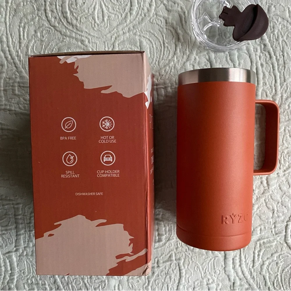 BUNDLE! NEW Ryze Tumbler 16 oz and Wooden Storage Container Acacia - Picture 7 of 11